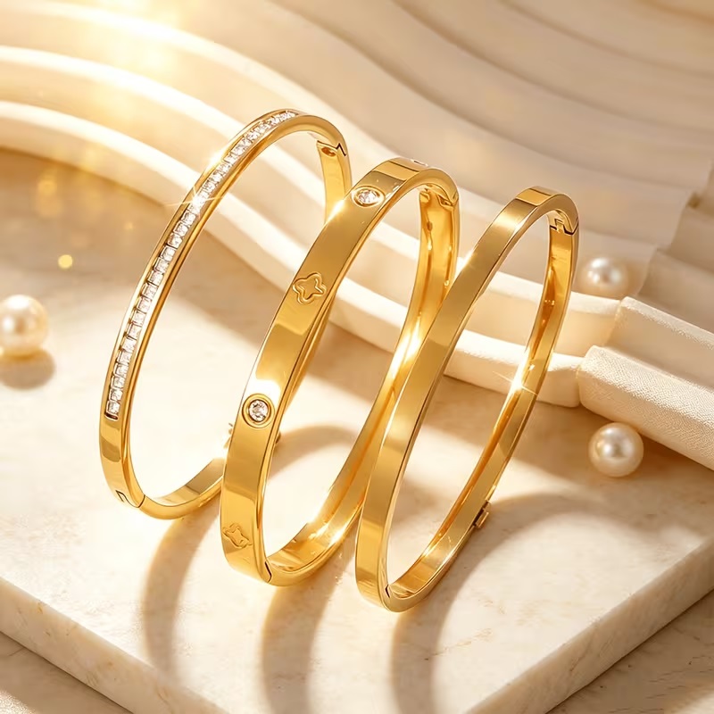 Gold Plated Bracelet Set